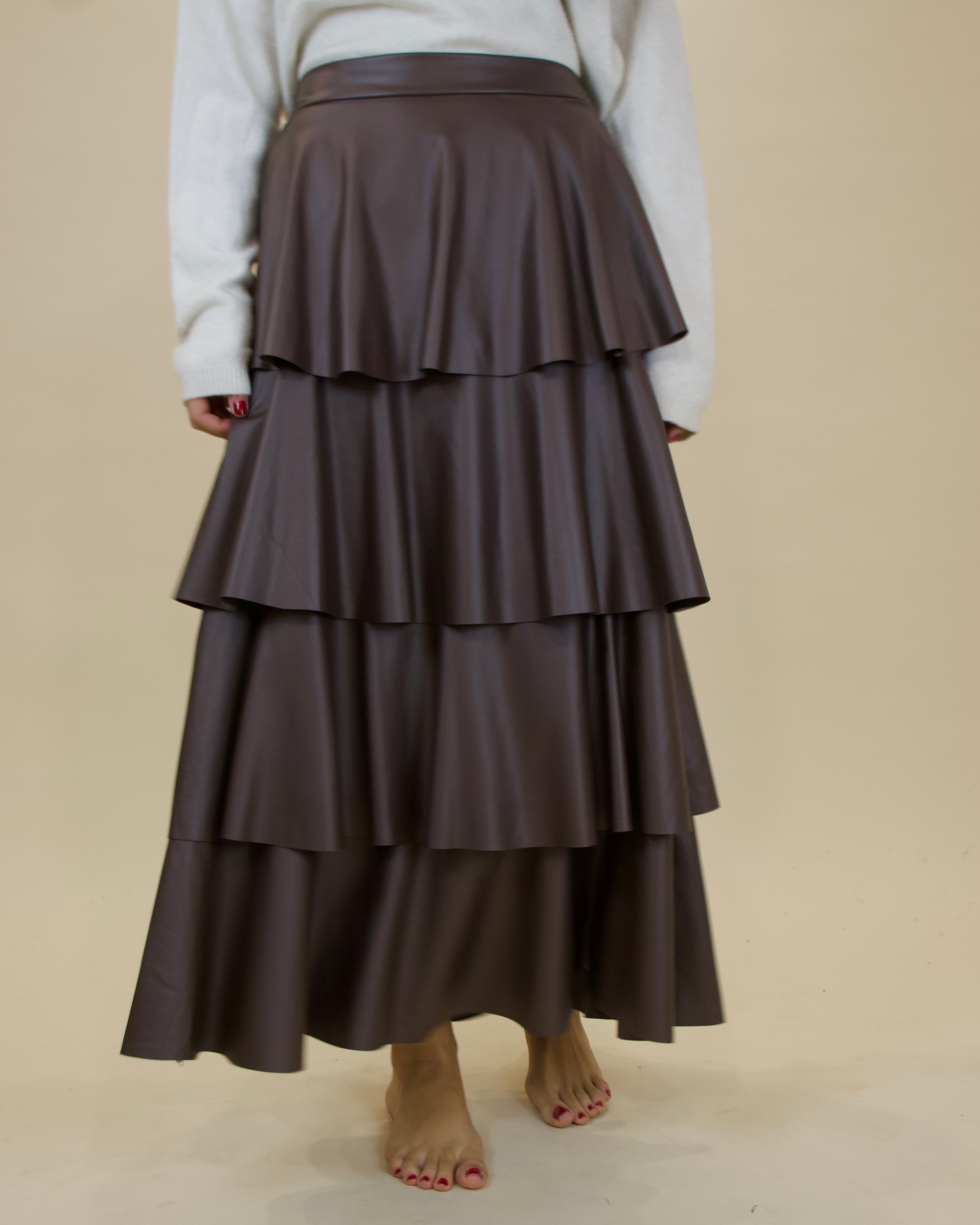 FALDA VOLANTES EFECTO PIEL - ONCE28