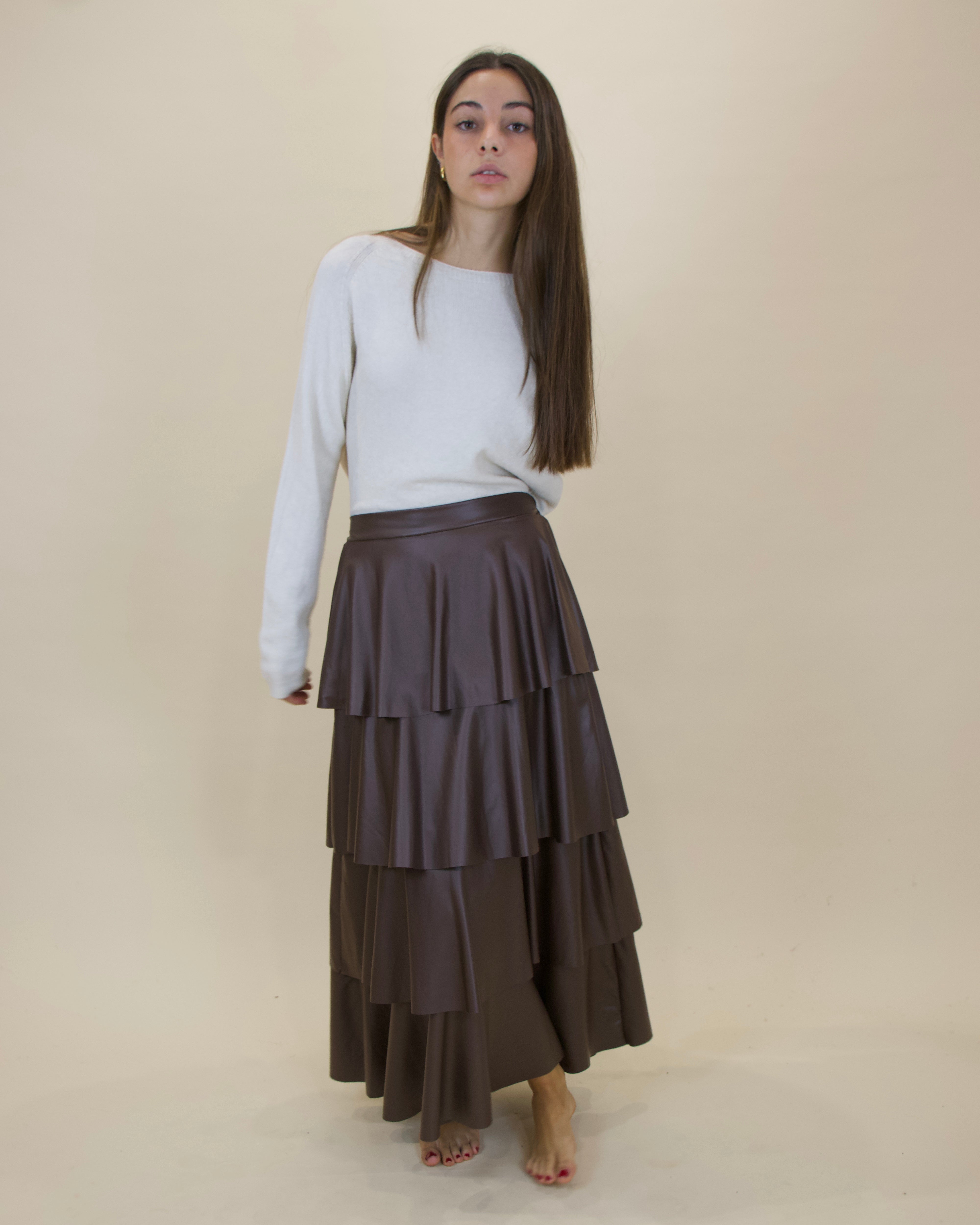 FALDA VOLANTES EFECTO PIEL - ONCE28