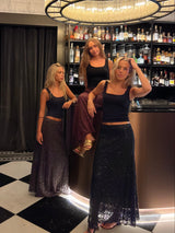 FALDA LENTEJUELAS MARRÓN