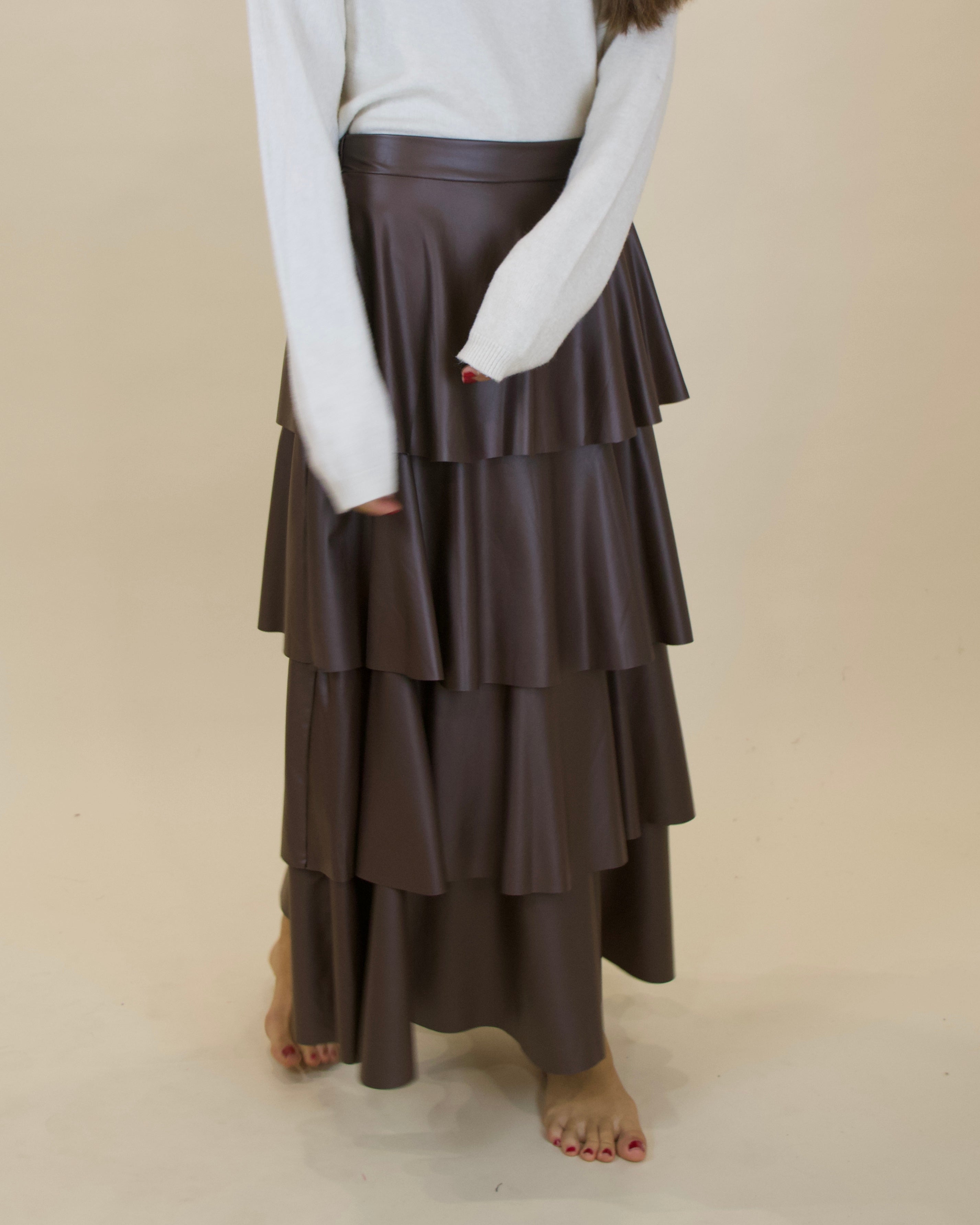 FALDA VOLANTES EFECTO PIEL - ONCE28