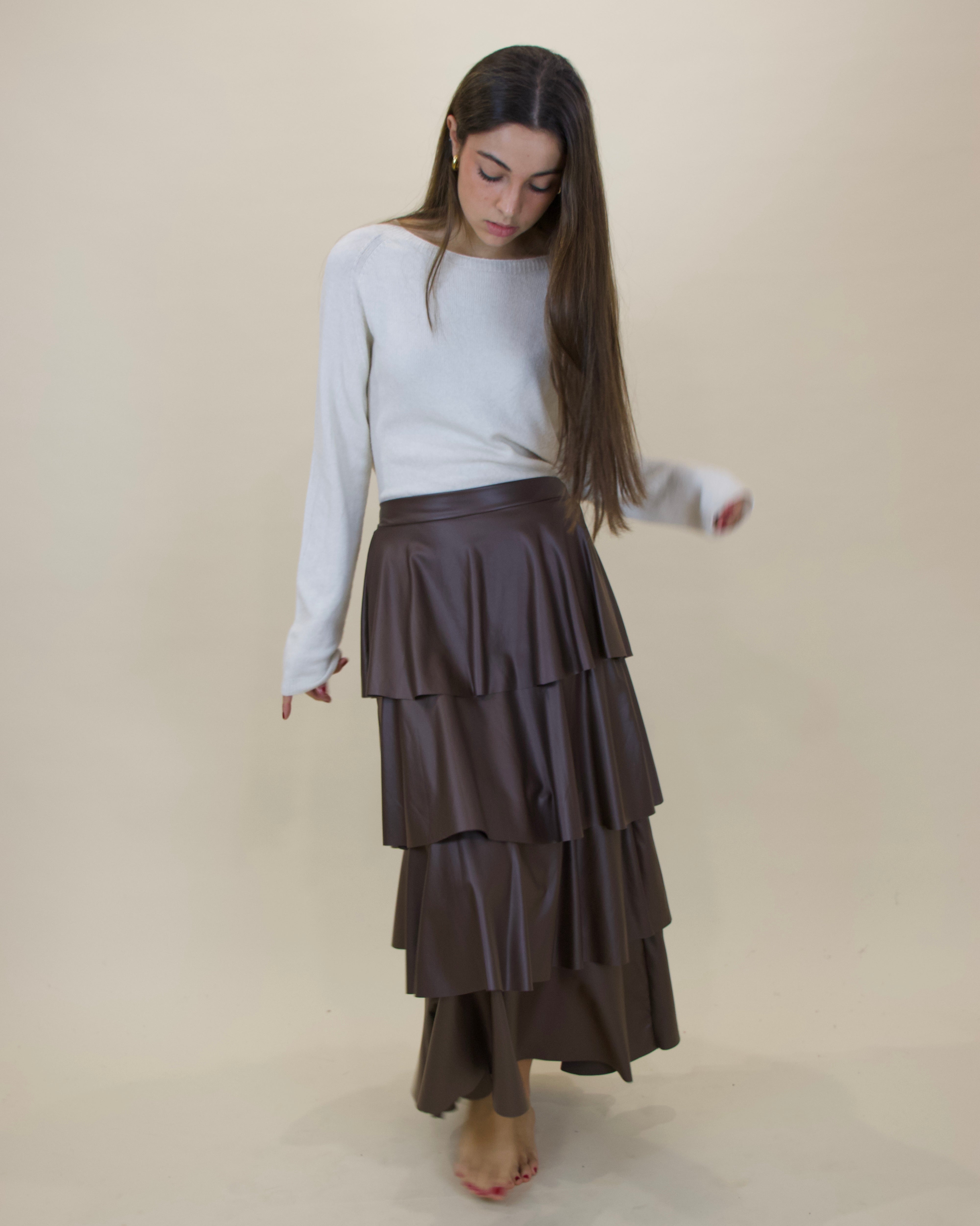 FALDA VOLANTES EFECTO PIEL - ONCE28