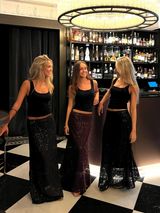 FALDA LENTEJUELAS MARRÓN