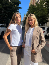 CHAQUETA PATA DE GALLO MARRÓN