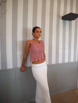 FALDA LENTEJUELA BLANCA