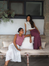 FALDA LENTEJUELA BLANCA