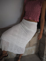 FALDA LENTEJUELA BLANCA