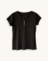CAMISETA MARRÓN BOTONES - ONCE28