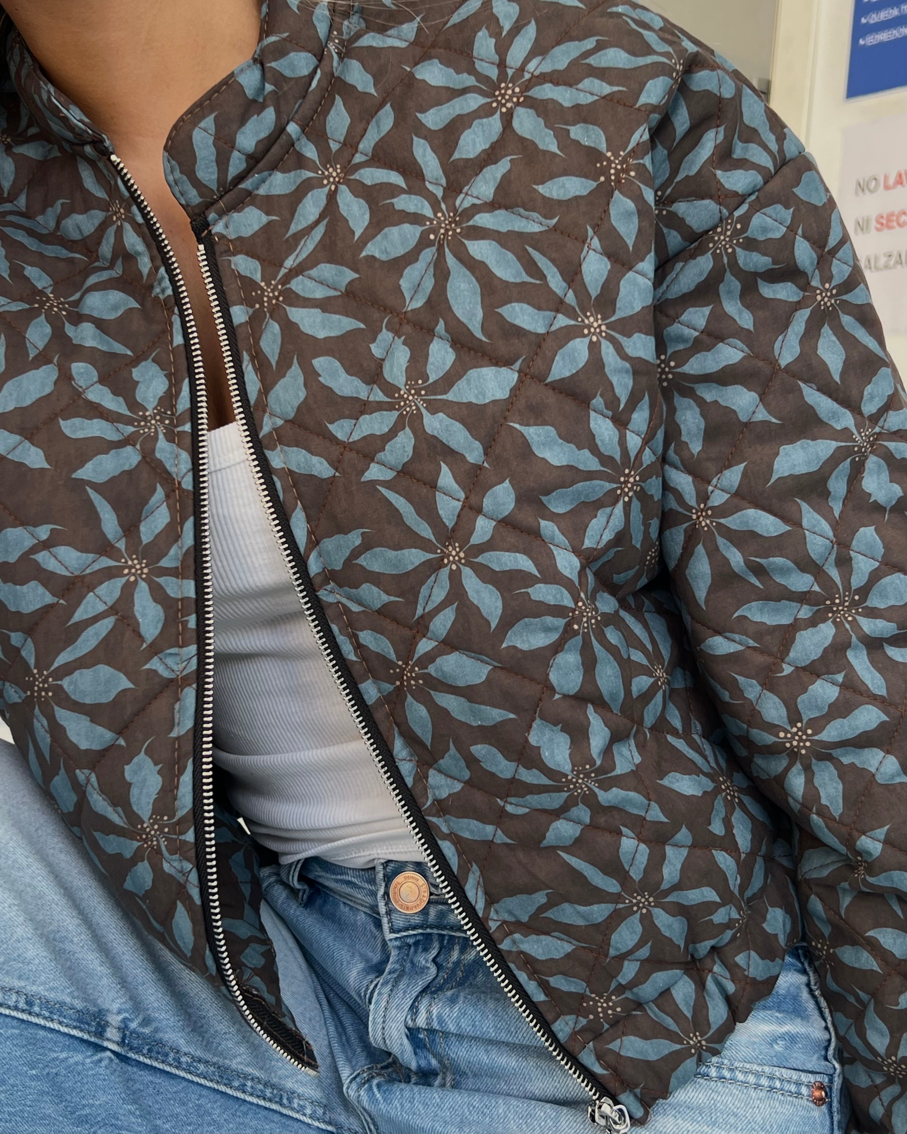 BOMBER FLOR AZUL - ONCE28