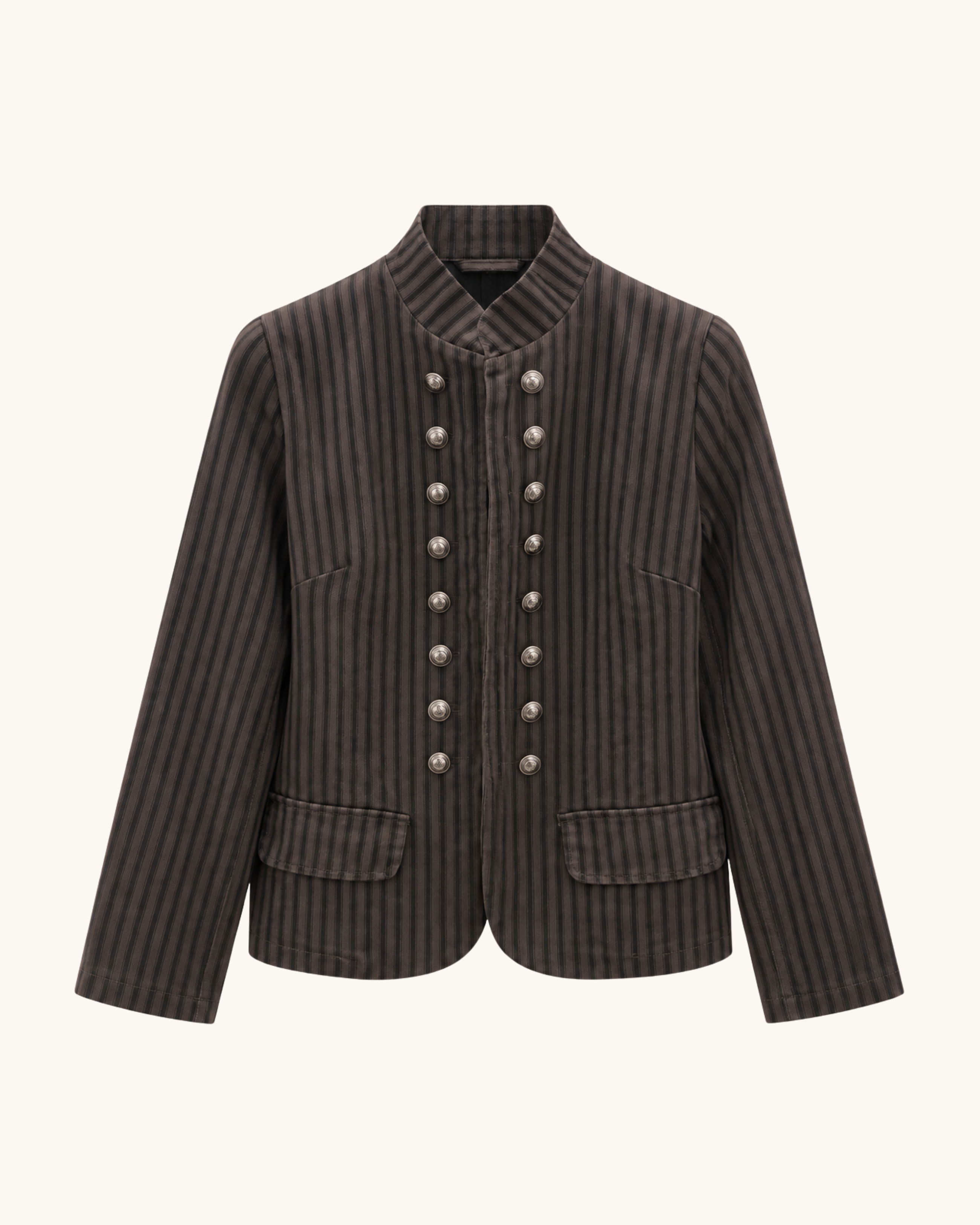 CHAQUETA NAPOLEÓN RAYAS GRIS