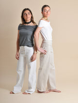 TOP HOMBROS GRIS