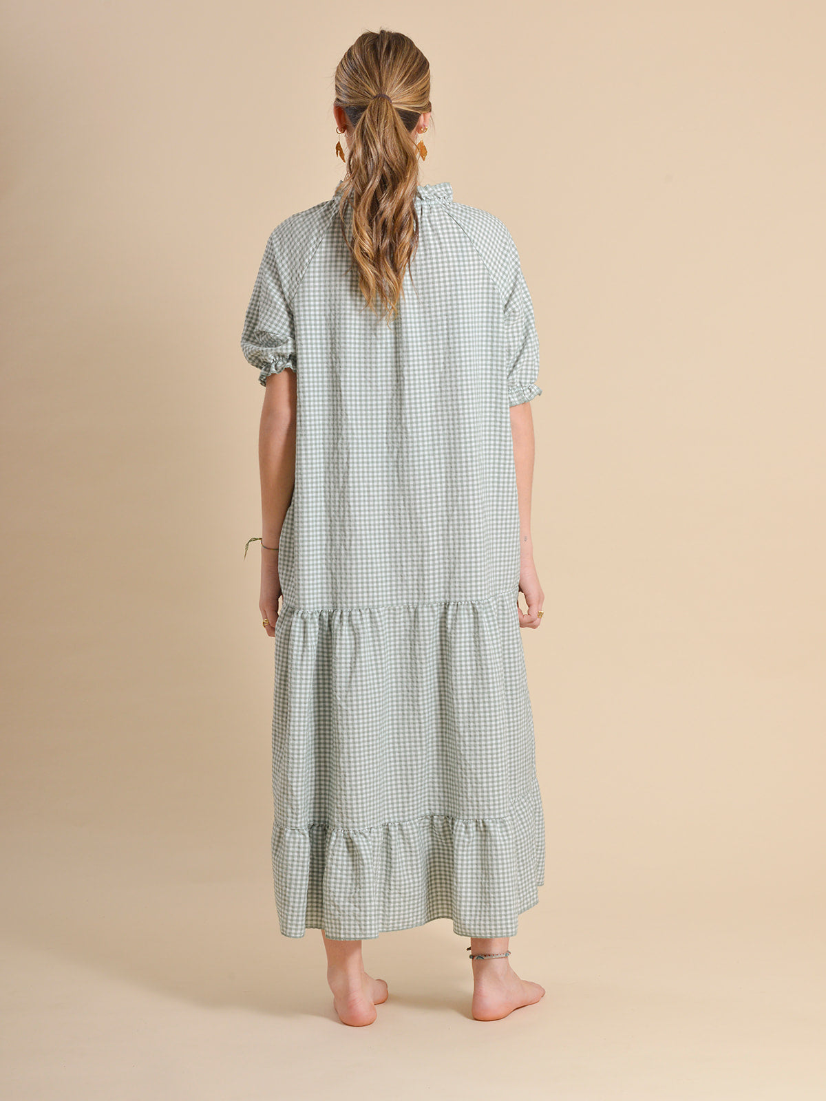 VESTIDO VICHY VERDE