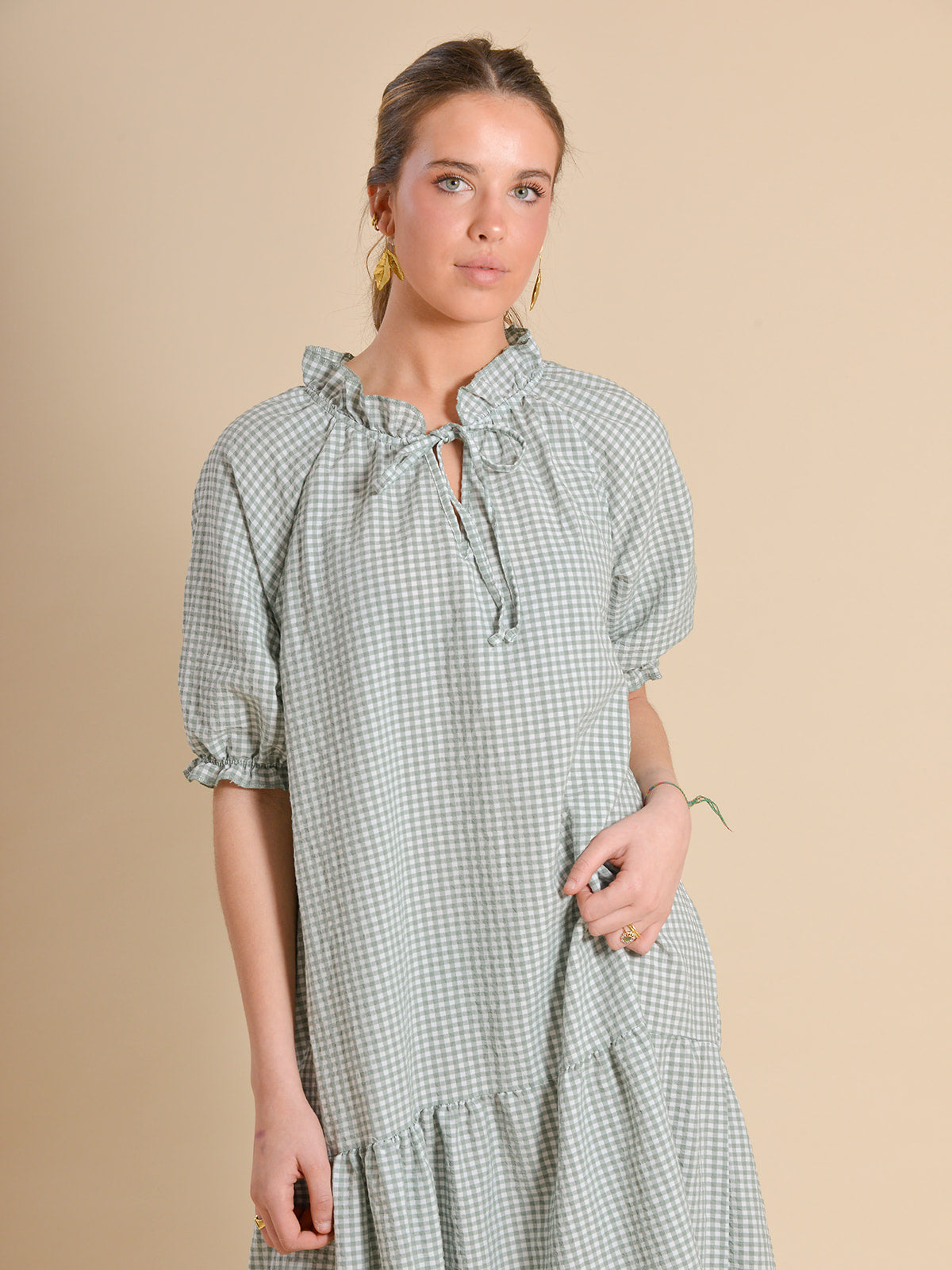 VESTIDO VICHY VERDE