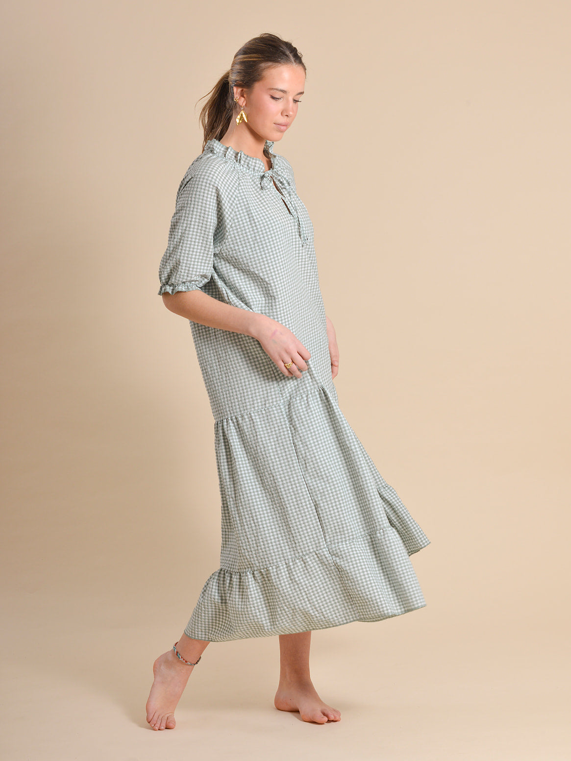 VESTIDO VICHY VERDE