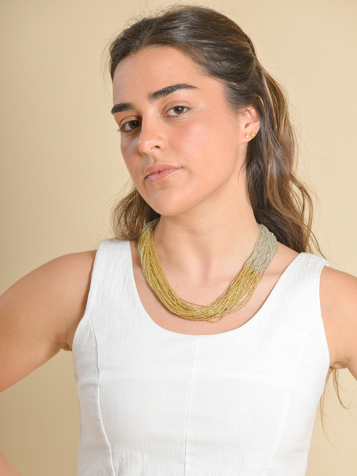COLLAR BICOLOR DORADO