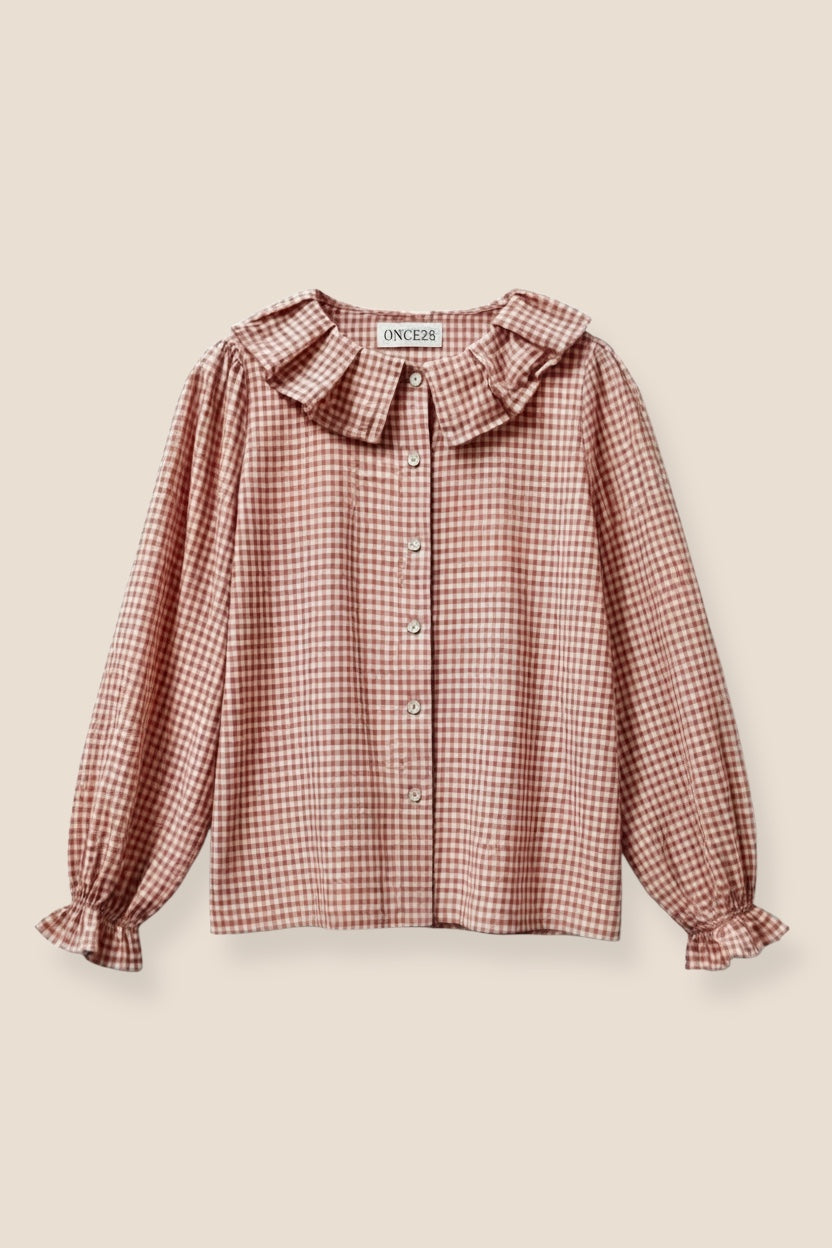 BLUSA VICHY  BABY TEJA - ONCE28