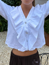 BLUSA VOLANTES BLANCAS