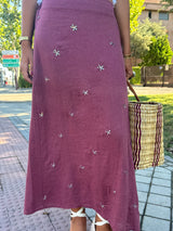 FALDA LINO ESTRELLAS ROSA  - ONCE28