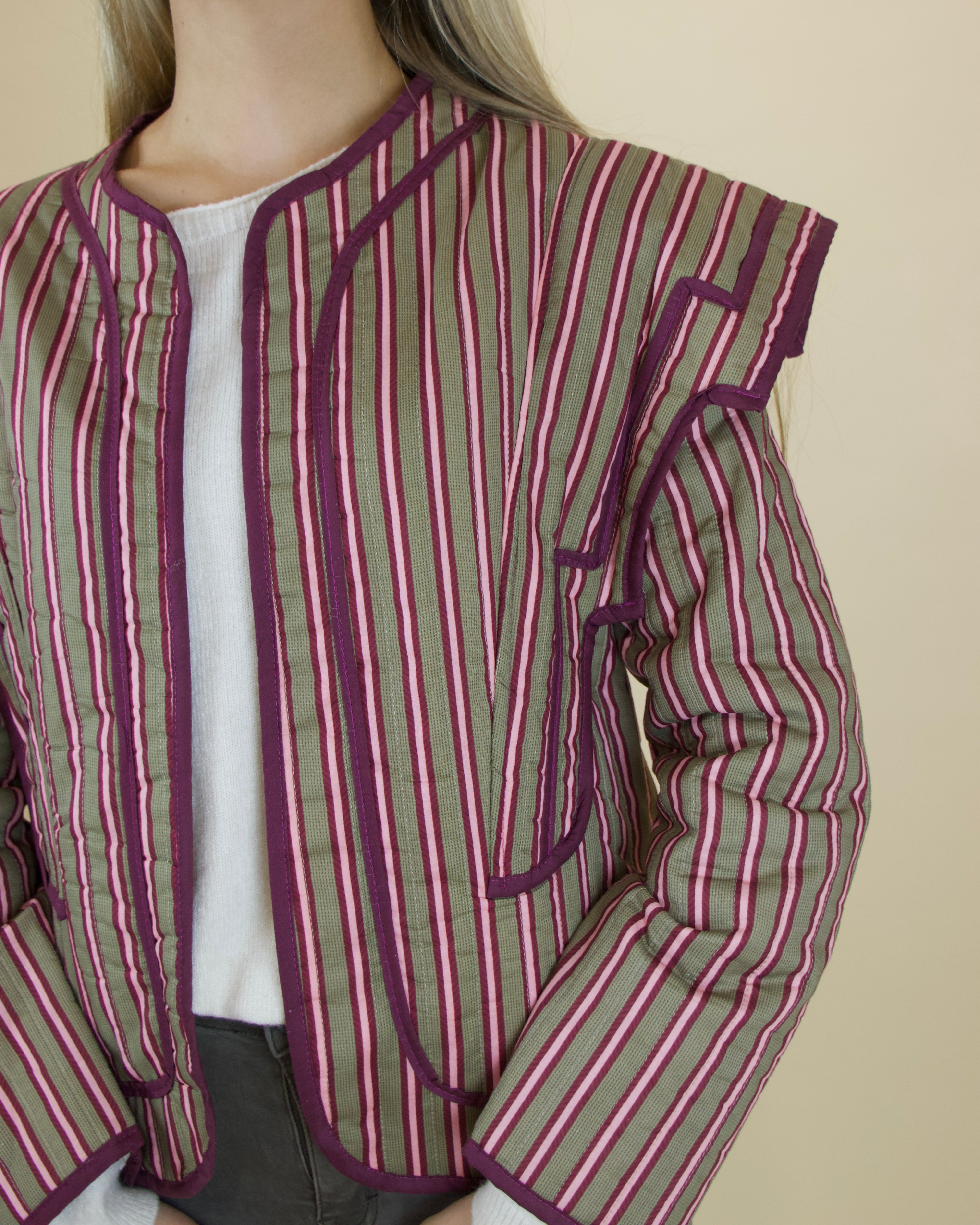 CHAQUETA RAYAS HOMBRERAS - ONCE28