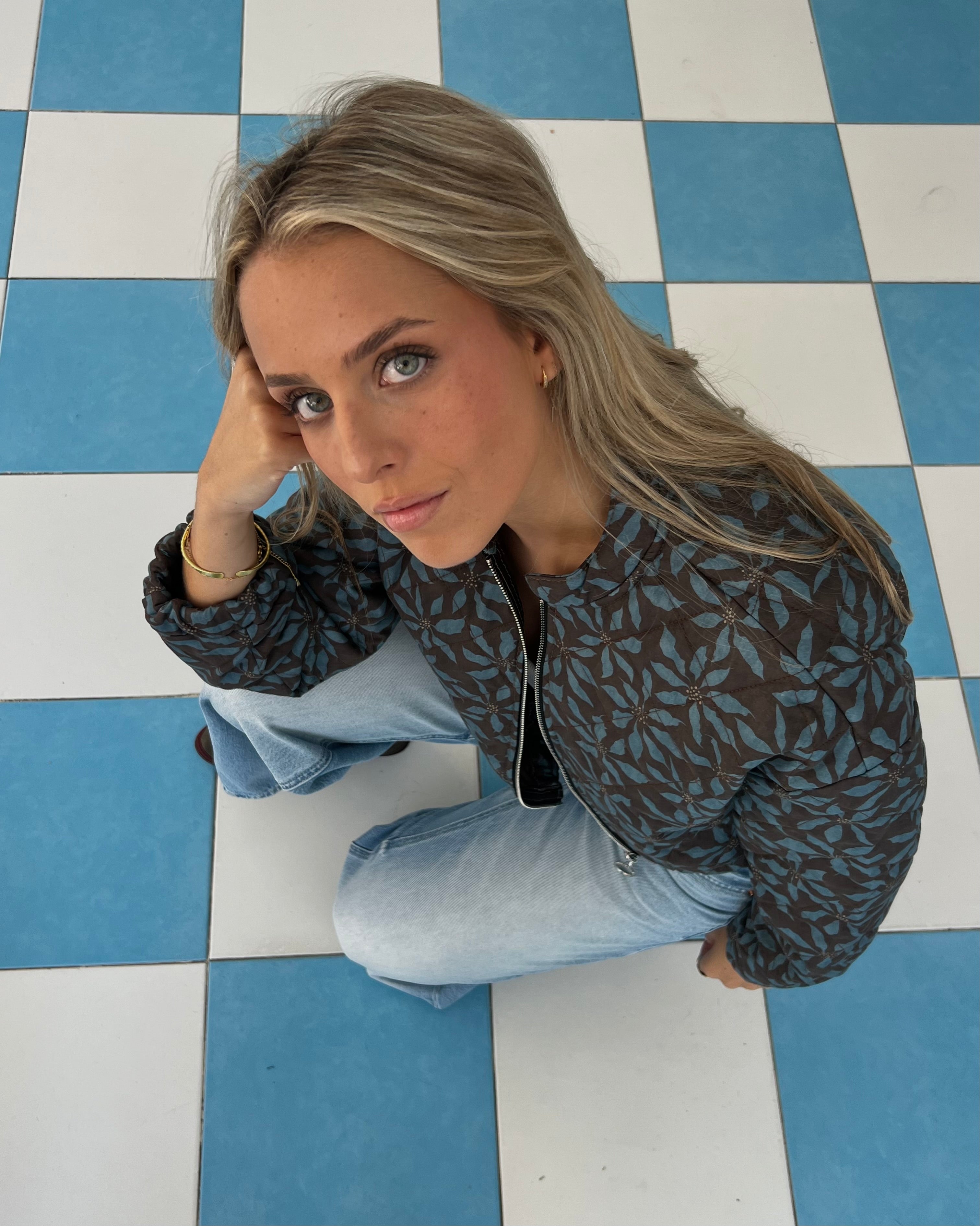 BOMBER FLOR AZUL - ONCE28