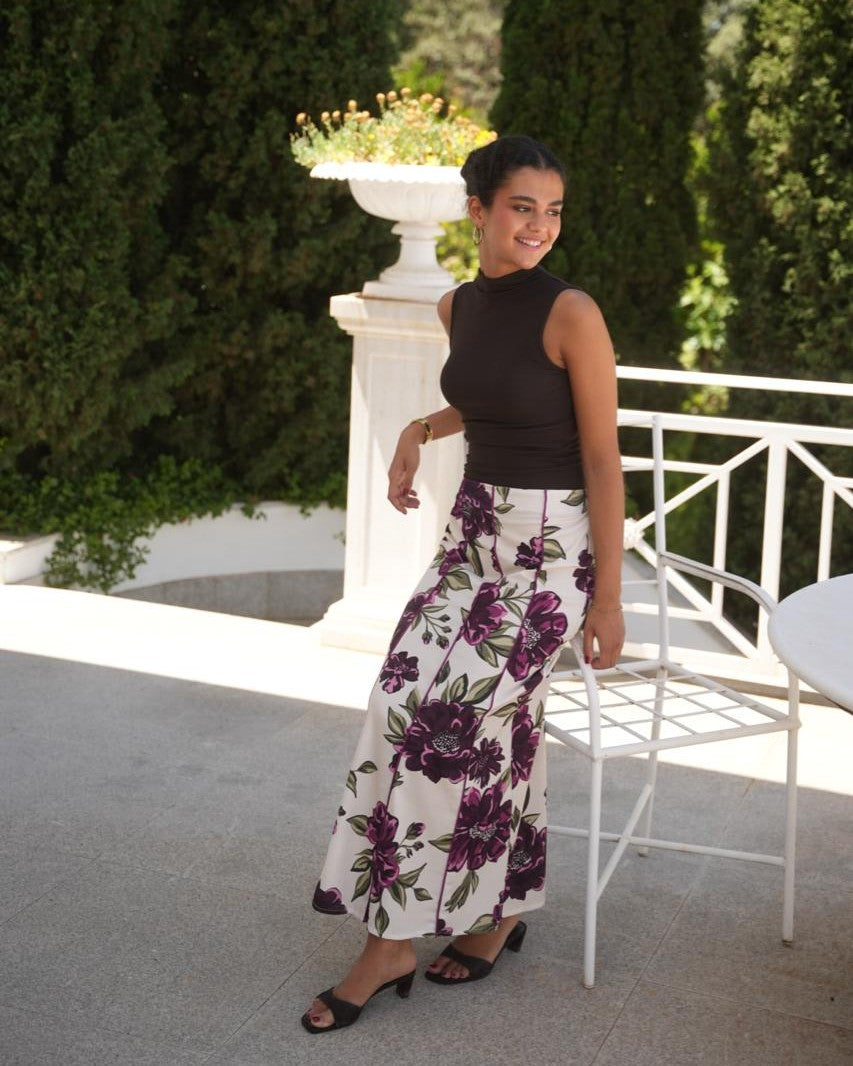 FALDA COSTURAS FLORES - ONCE28