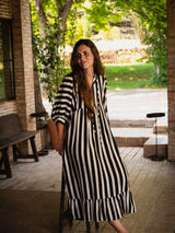 VESTIDO RAYAS NEGRAS