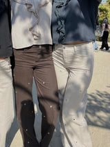 PANTALÓN TACHAS MARRÓN - ONCE28