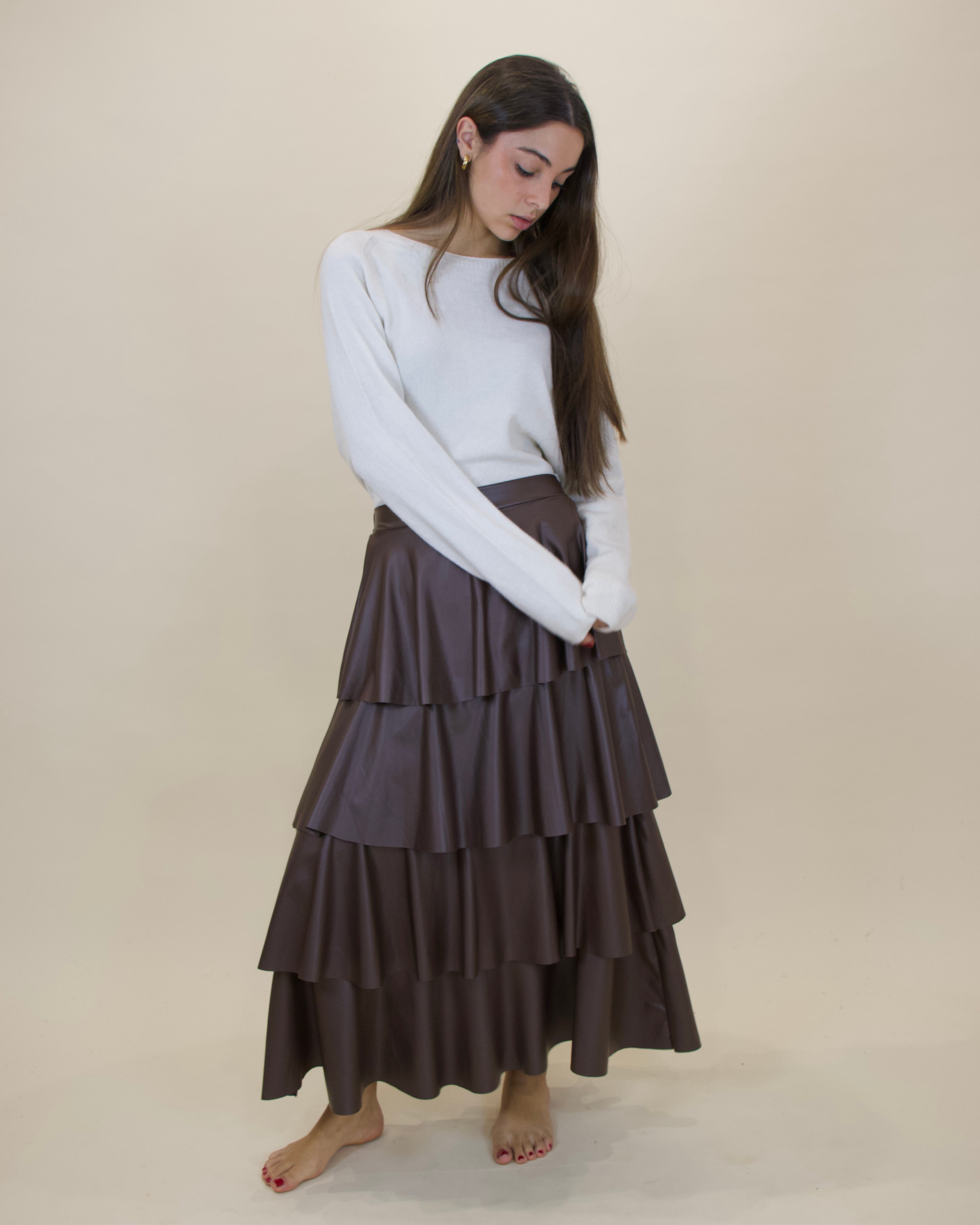 FALDA VOLANTES EFECTO PIEL - ONCE28