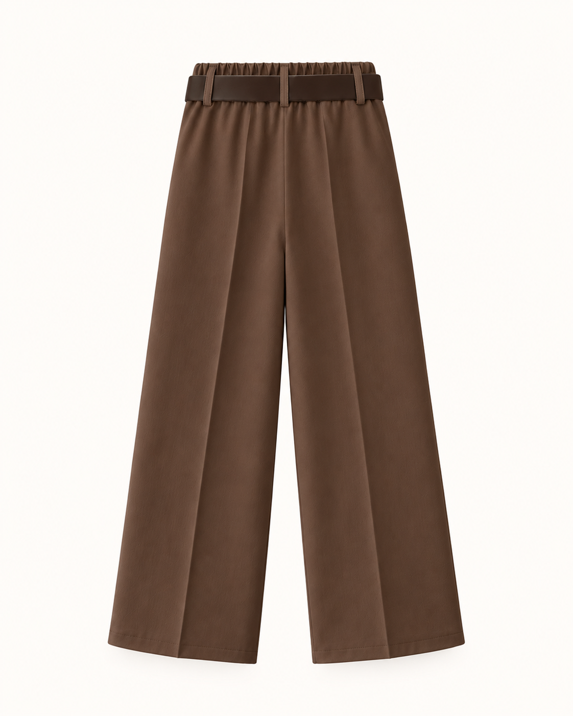 PANTALÓN COSTURA ELÁSTICO MARRÓN