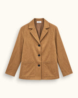 CHAQUETA EFECTO ANTE CAMEL