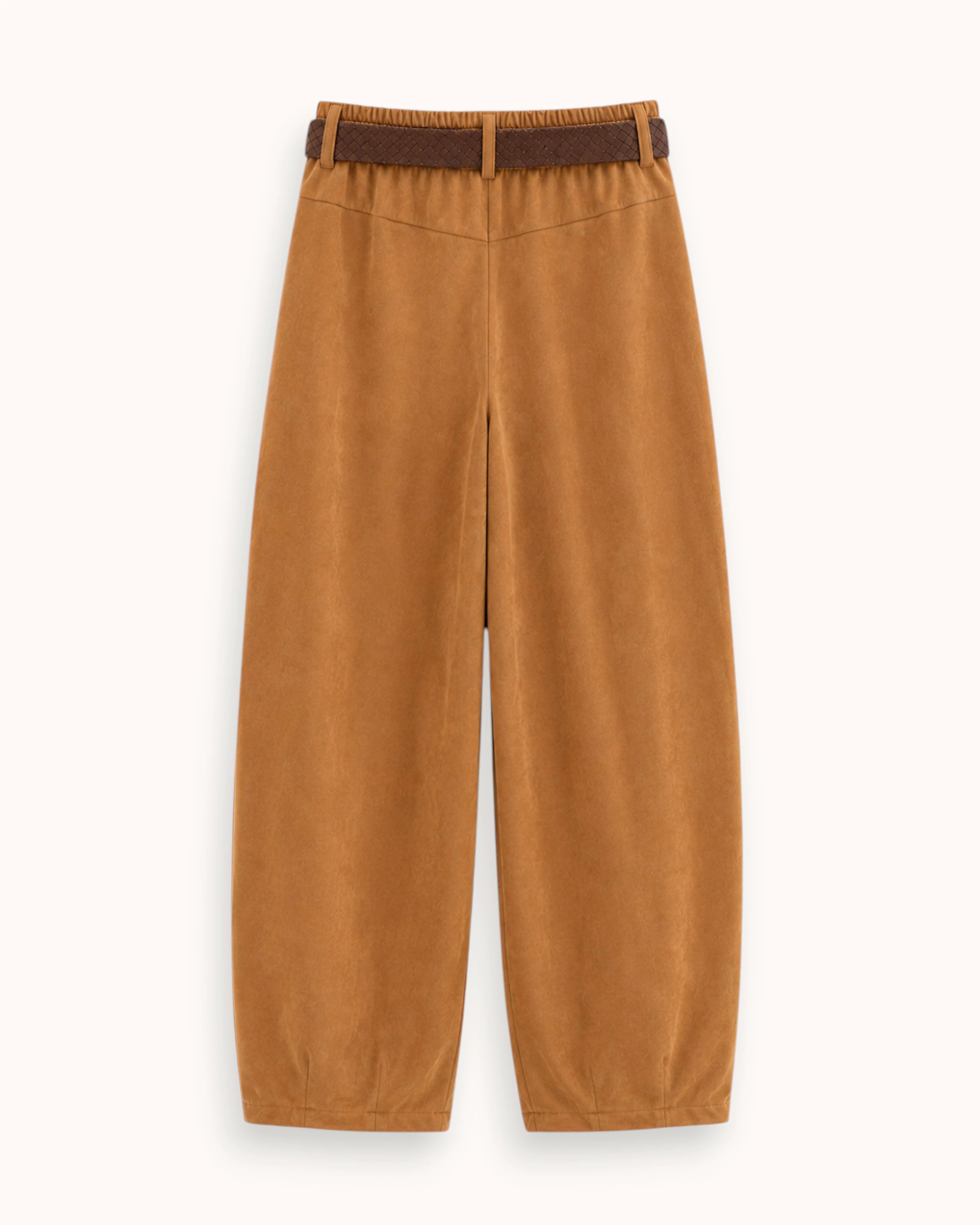 PANTALÓN EFECTO ANTE CAMEL
