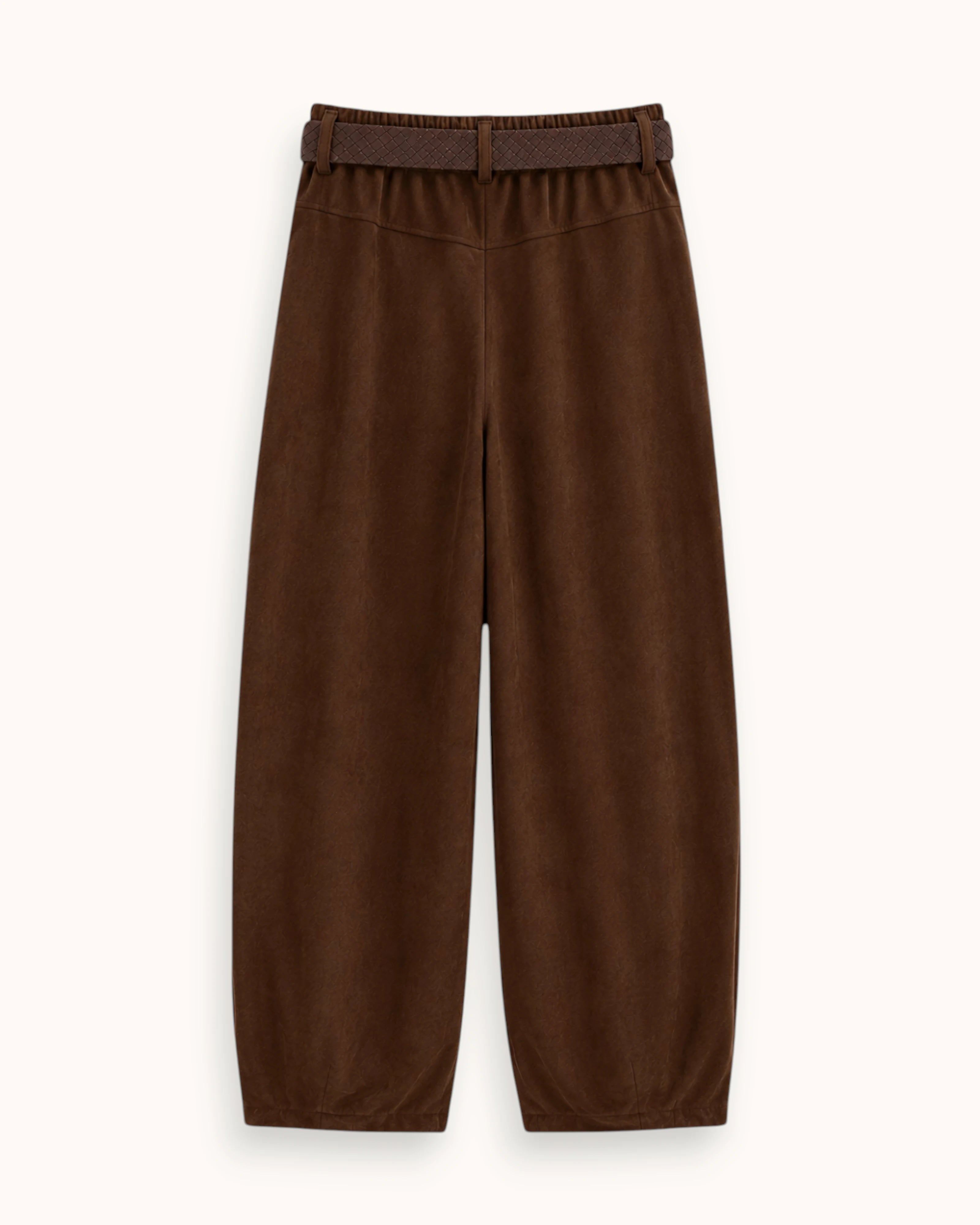 PANTALÓN EFECTO ANTE MARRÓN