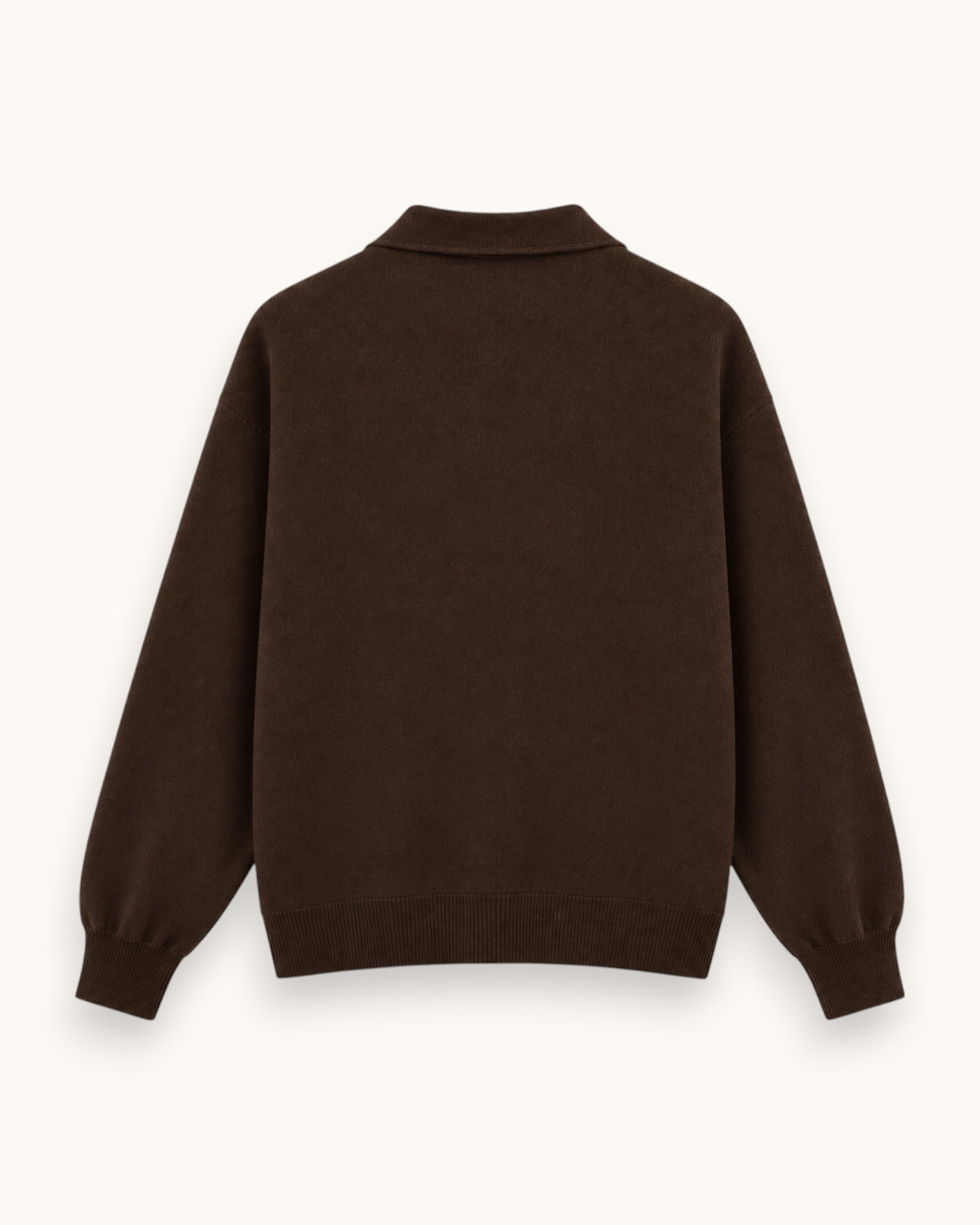 JERSEY CREMALLERA ROMBOS MARRÓN