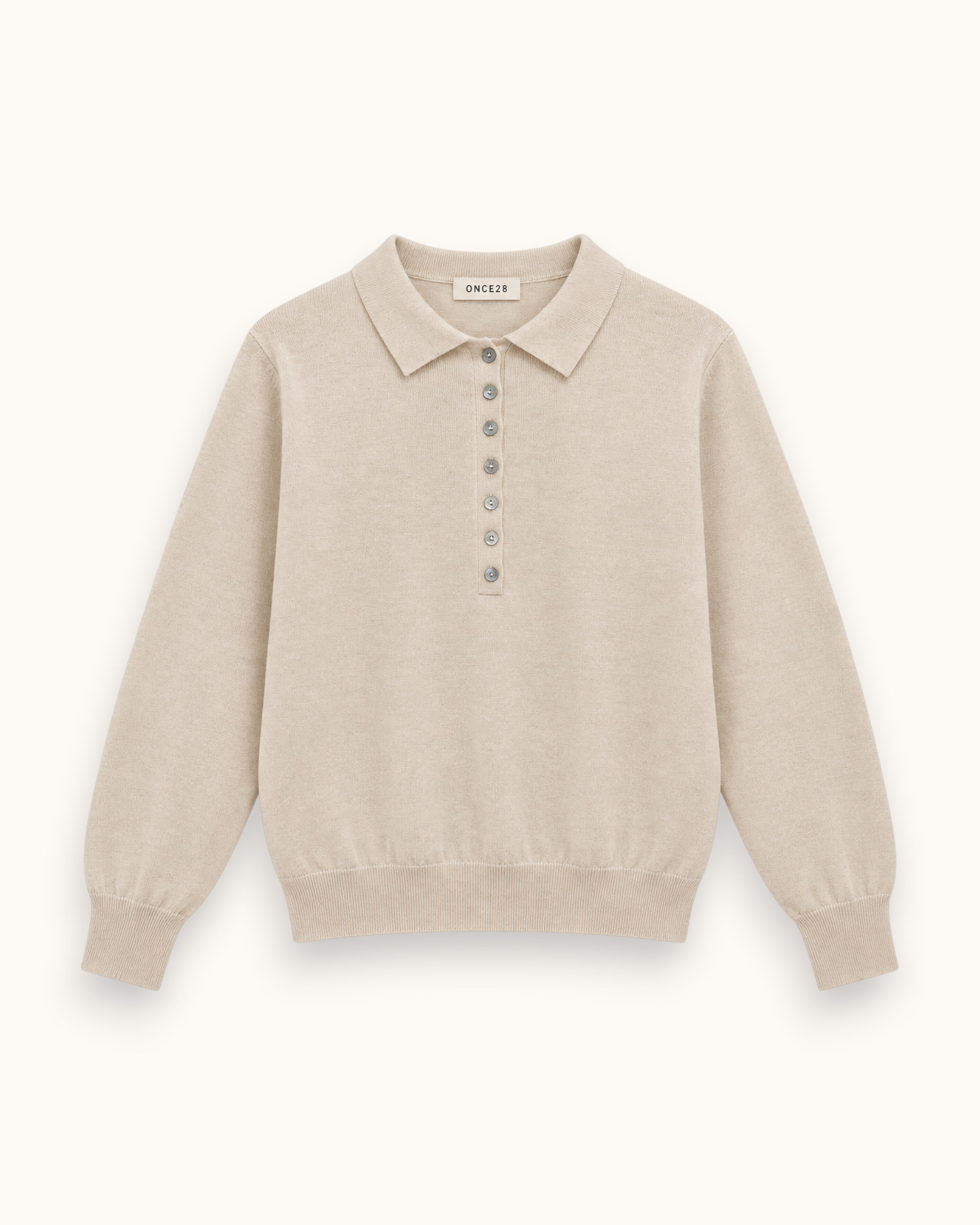JERSEY CUELLO POLO BEIGE