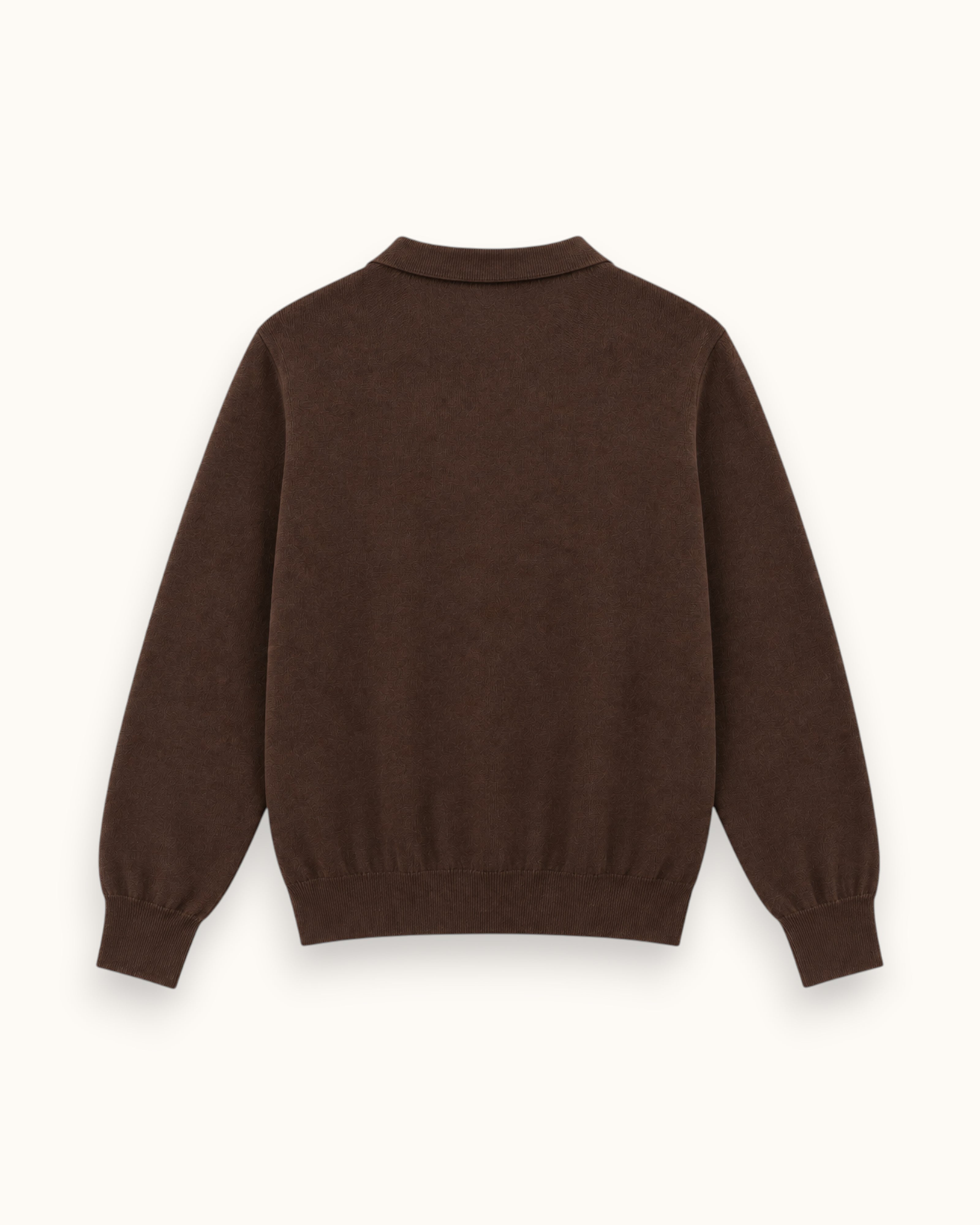 JERSEY CUELLO POLO MARRÓN