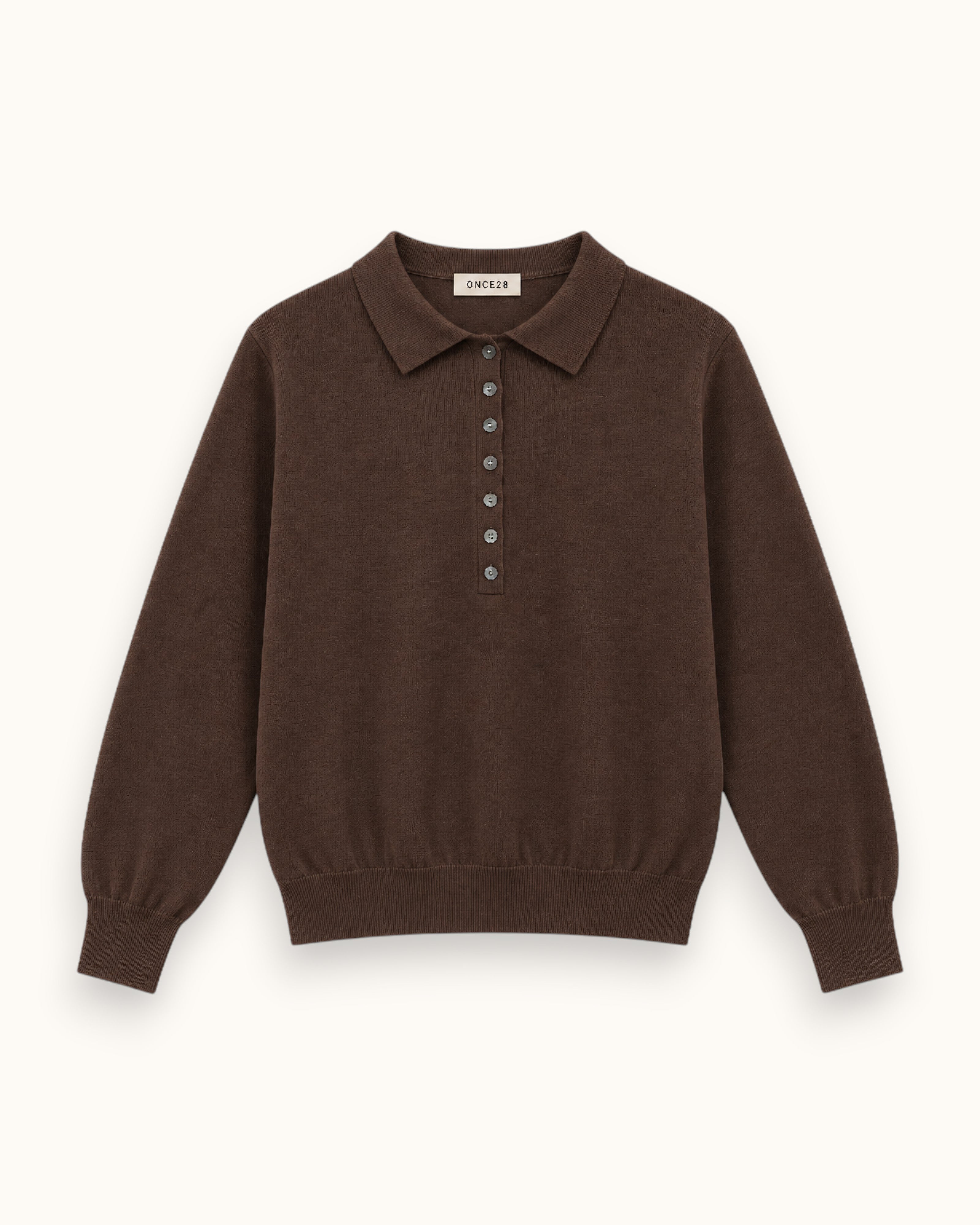 JERSEY CUELLO POLO MARRÓN