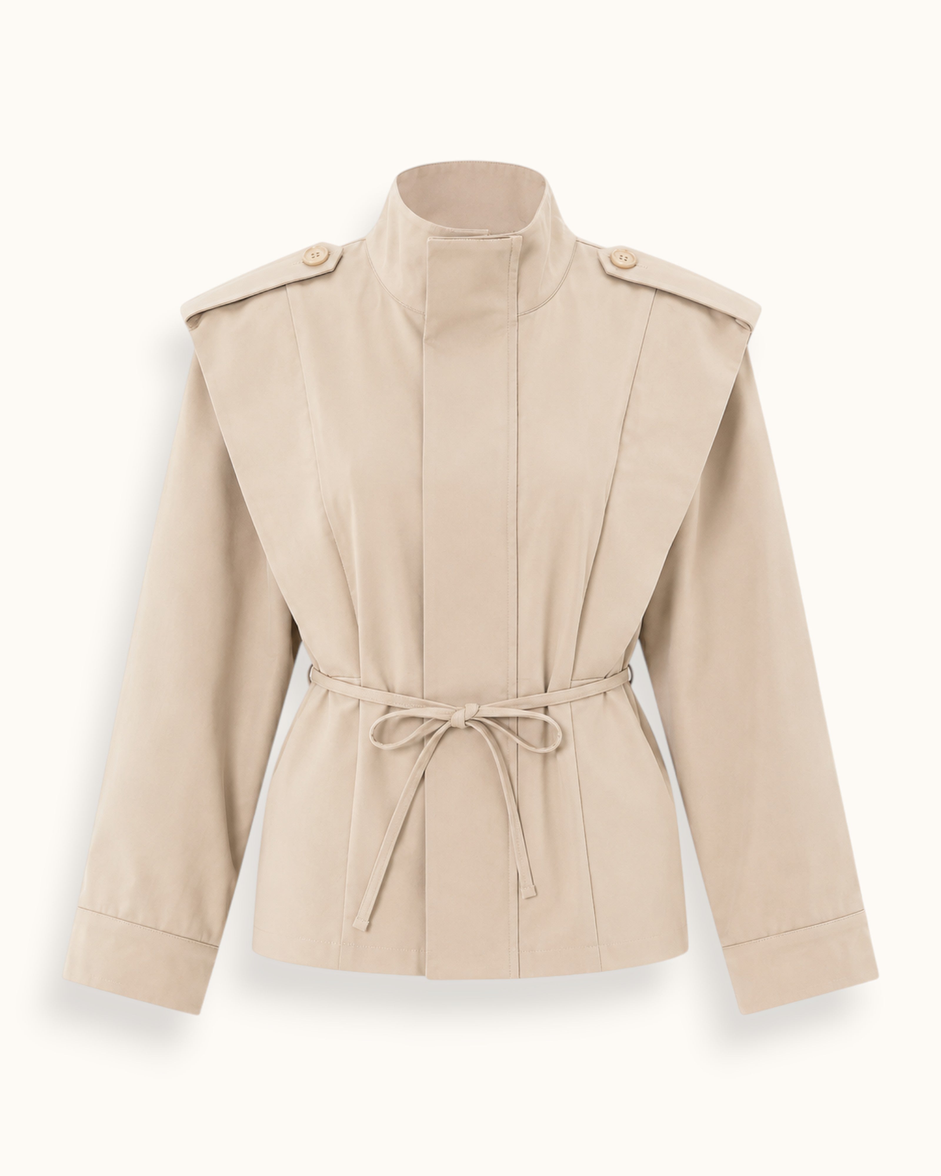 CHAQUETA CUELLO BEIGE