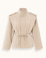 CHAQUETA CUELLO BEIGE