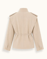 CHAQUETA CUELLO BEIGE