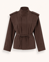 CHAQUETA CUELLO MARRÓN