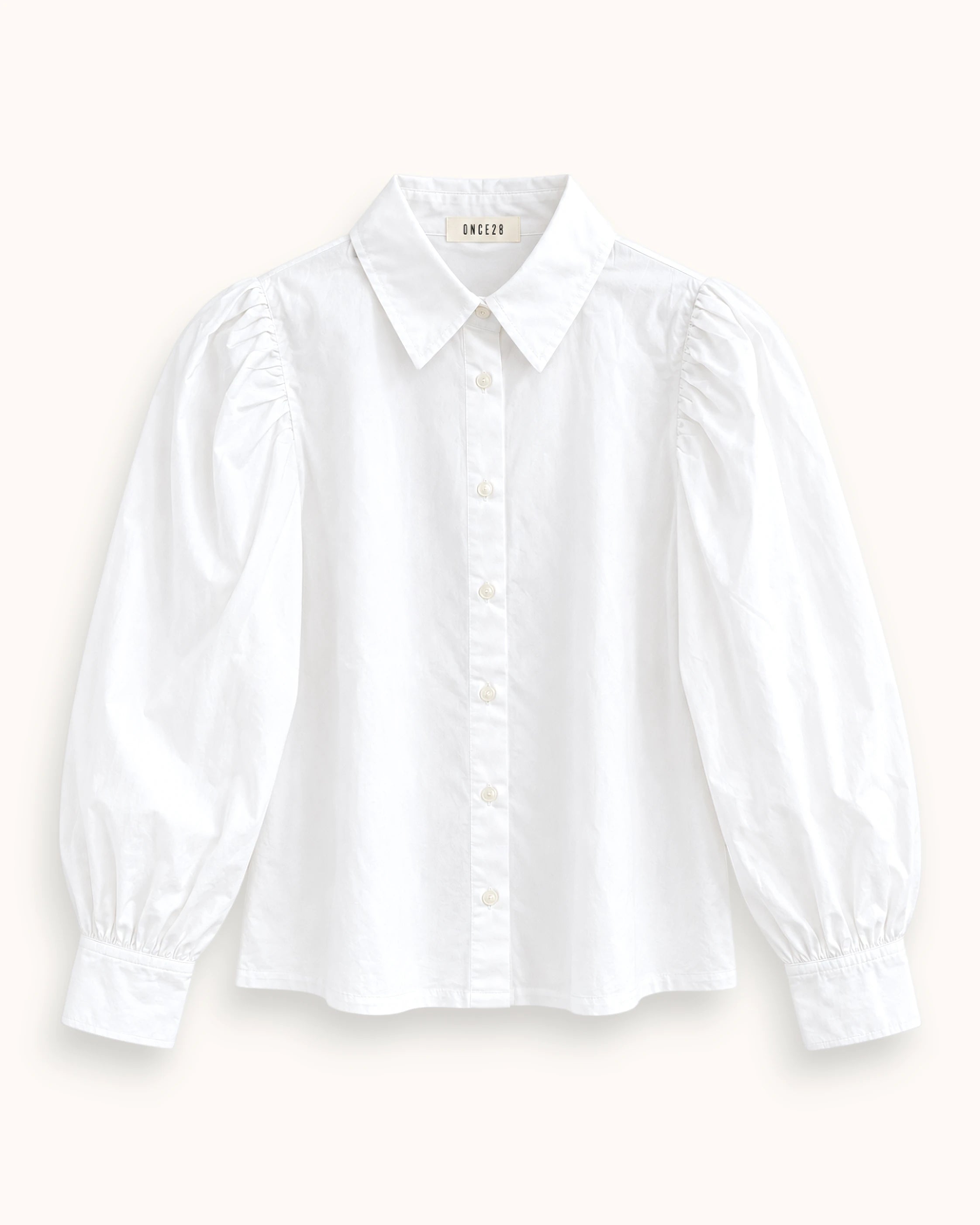 CAMISA MANGA ABULLONADA BLANCA