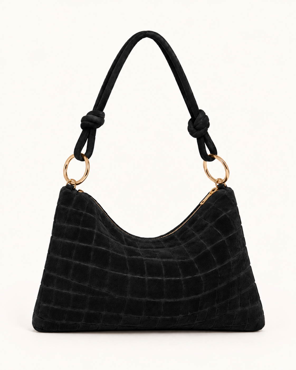 BOLSO HOBO ANTE NEGRO