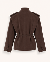 CHAQUETA CUELLO MARRÓN