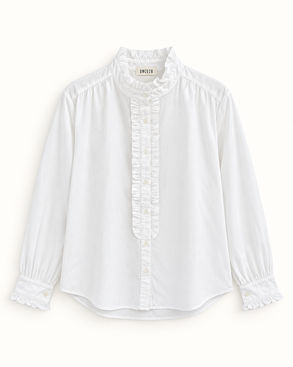 CAMISA VOLANTE BLANCA