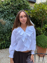 BLUSA VOLANTES BLANCAS
