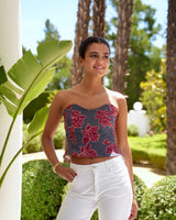 TOP FLOR AZUL - ONCE28