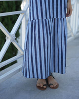 VESTIDO RAYA ANCHA AZUL - ONCE28