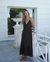 VESTIDO LINO MARRÓN - ONCE28