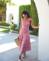 VESTIDO FLORES ROSA - ONCE28