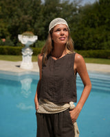 PAÑUELO CROCHET BEIGE - ONCE28