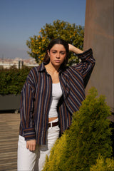 CAMISA RAYAS AZUL - ONCE28